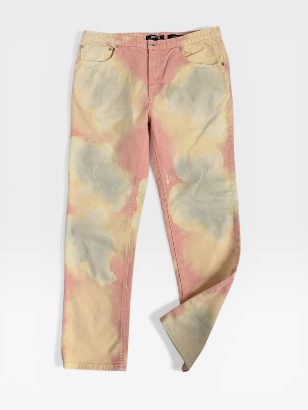 Just Cavalli Pink, Yellow & Gray Tie-Dye Women's Jeans
